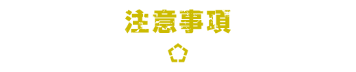 注意事項
